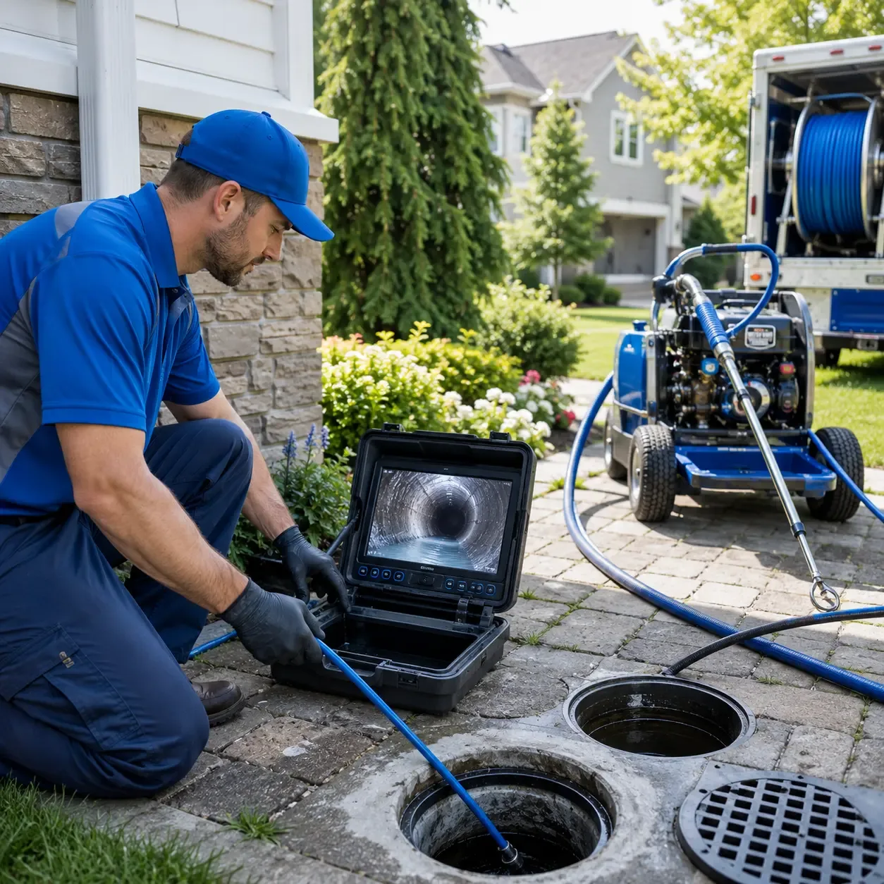 Outdoor drain cleaning professionals serving Evadale, TX